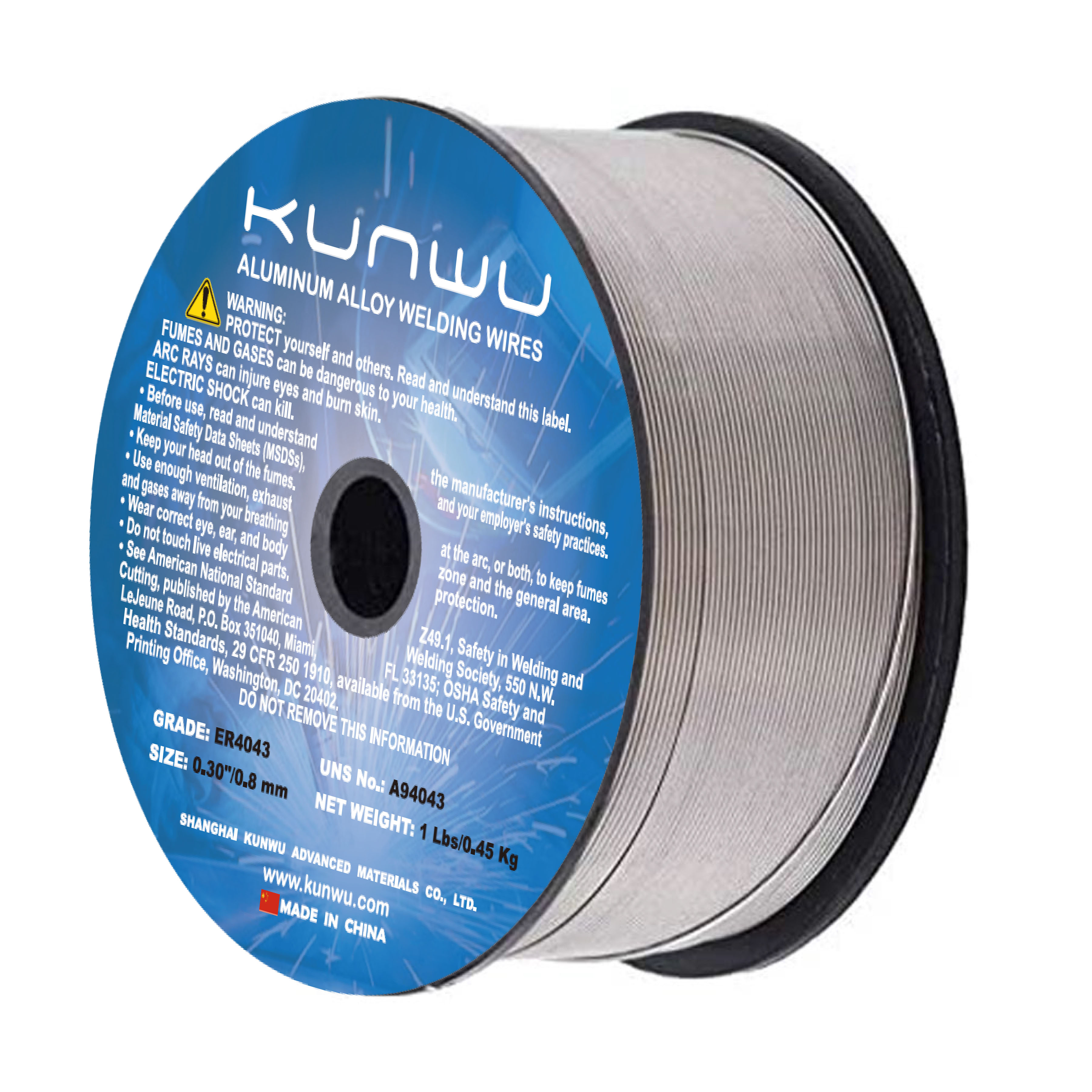 (image for) KUNWU ER308L Stainless Steel MIG Welding Wire 0.025" - 2 Lb Spool