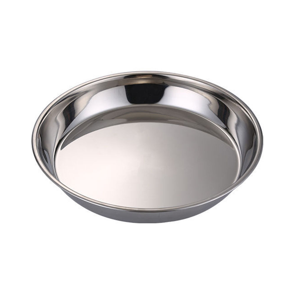 (image for) Stainless Steel Cake Disc Roundel Pan, 1-1/2" deep, Bakeware, Cake Pan Corrosion Resistant Easy Clean Durable Pan, 8", 10", 12" and 14"